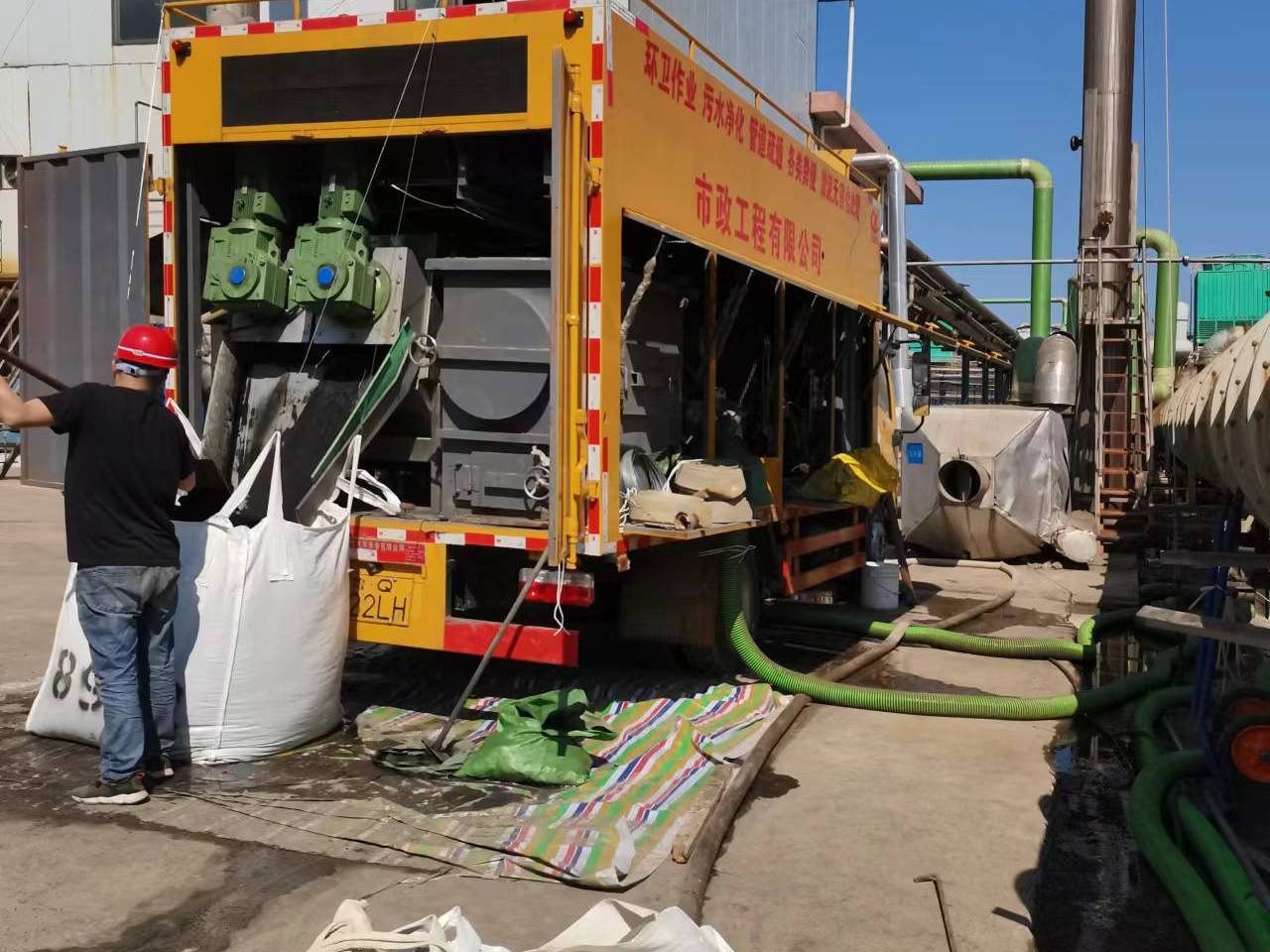 抚松淤泥压干处理